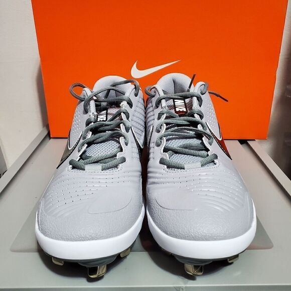 Nike Alpha Huarache 3 Varsity Low Mens Sz 12 Cleat Light Grey Black CT0829-023 - Picture 10 of 12